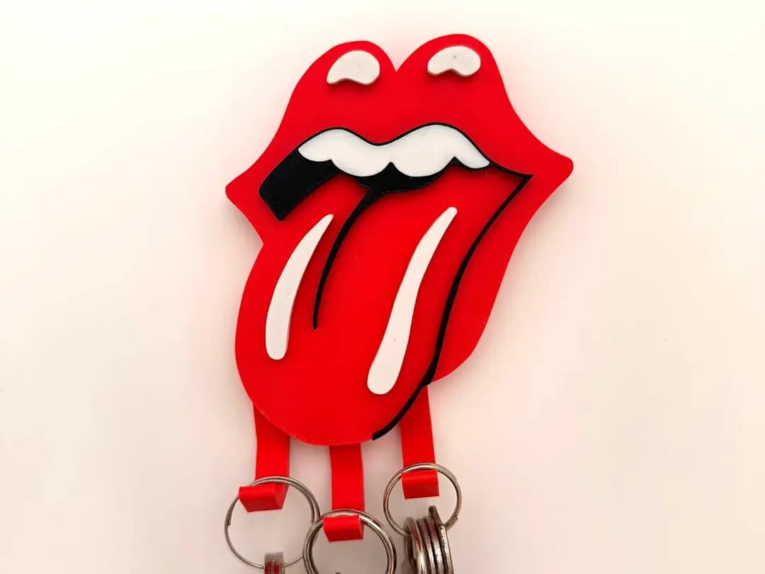 Porta-Chaves Artesanal Língua de Rock